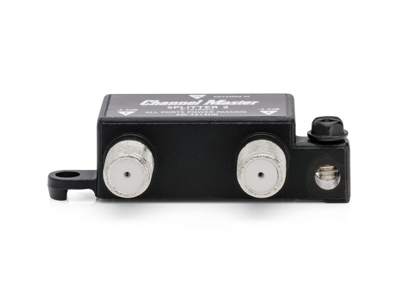 Channel Master Splitter 2 | 2-Way Splitter Distributes Digital HDTV Antenna Signal to 2 TVs, One Input and Two Outputs, Power Passing for Preamplifiers and Boosters, Low-Loss Design, Indoor/Outdoor - Image 4